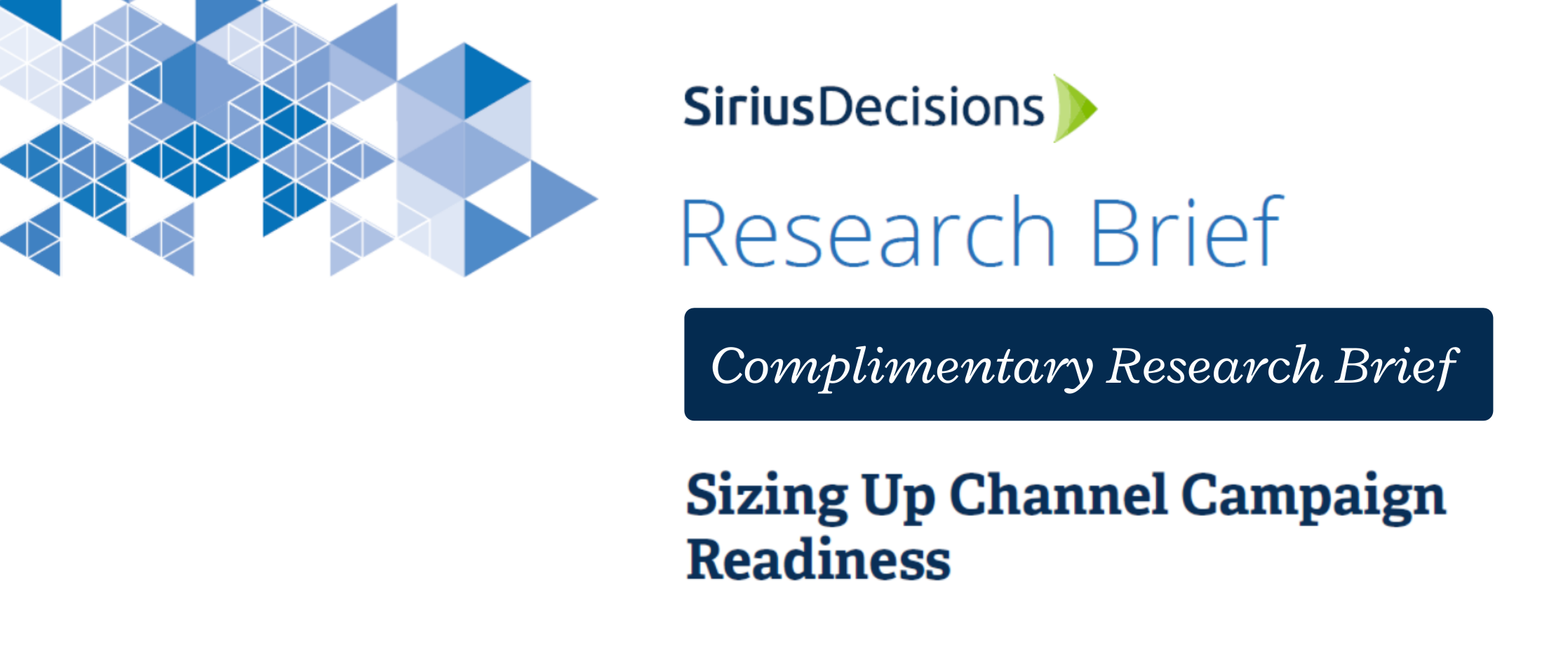 Complimentary Access! SiriusDecisions Channel Marketing Strategies ...